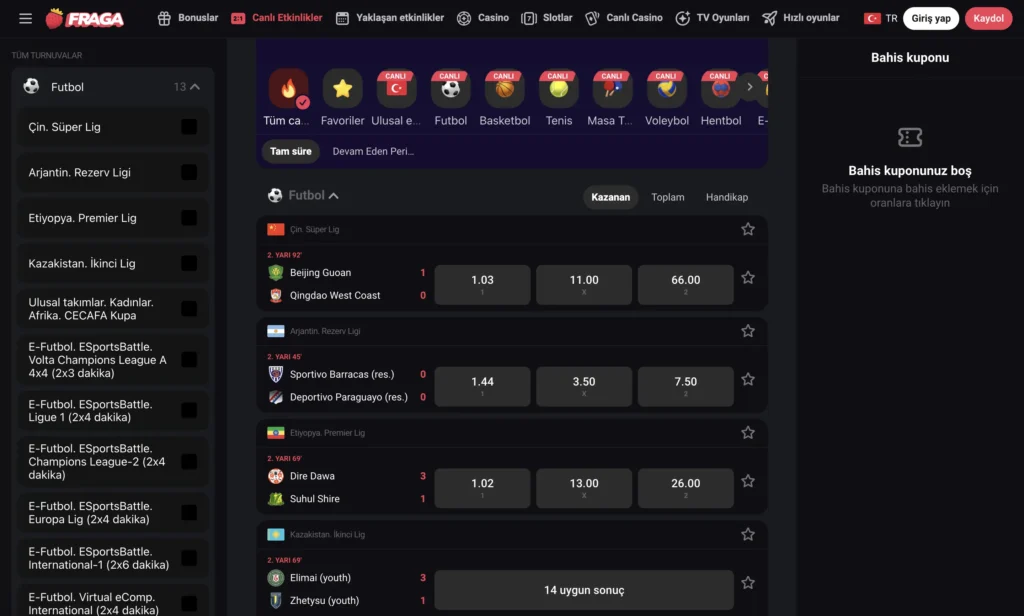 Fraga Casino Spor Bahisleri